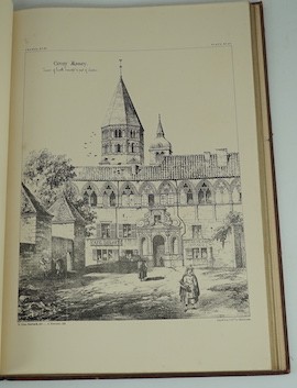 Nesfield, William Eden - Specimens of Mediaeval Architecture Chiefly Selected from Examples of the 12th and 13th Centuries in France & Italy. Folio, 100 lithographic plates, rubbed and slightly soiled publishers decorate